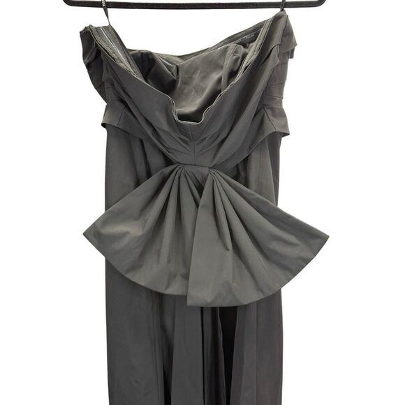 ELOQUII Strapless Black Midi Dress with Oversized Back Bow Size 14 Fit & Flare - Picture 10 of 10